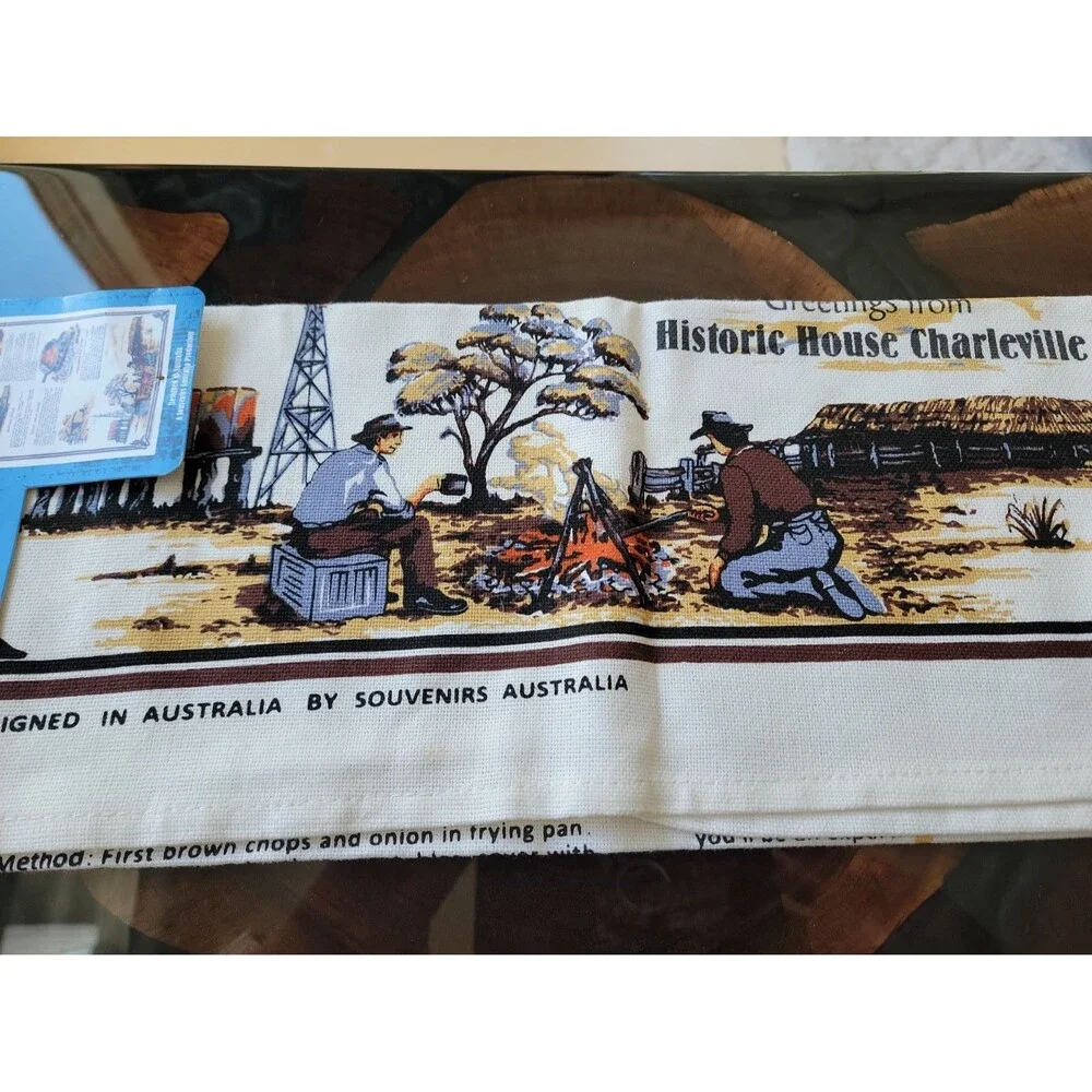 Australian Tea Towel Outback Recipes New